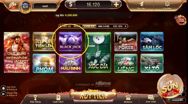 Blackjack Sunwin được nhiều người chơi yêu thích