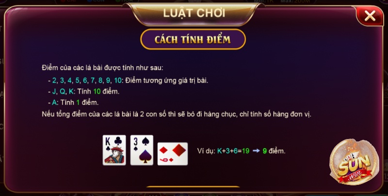 Cách tính điểm game Baccarat Kim Tài rất đơn giản